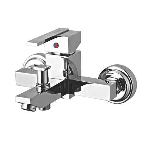 Silver As 02 215 S-L Wall Mixer With Arrangement For Hand Shower