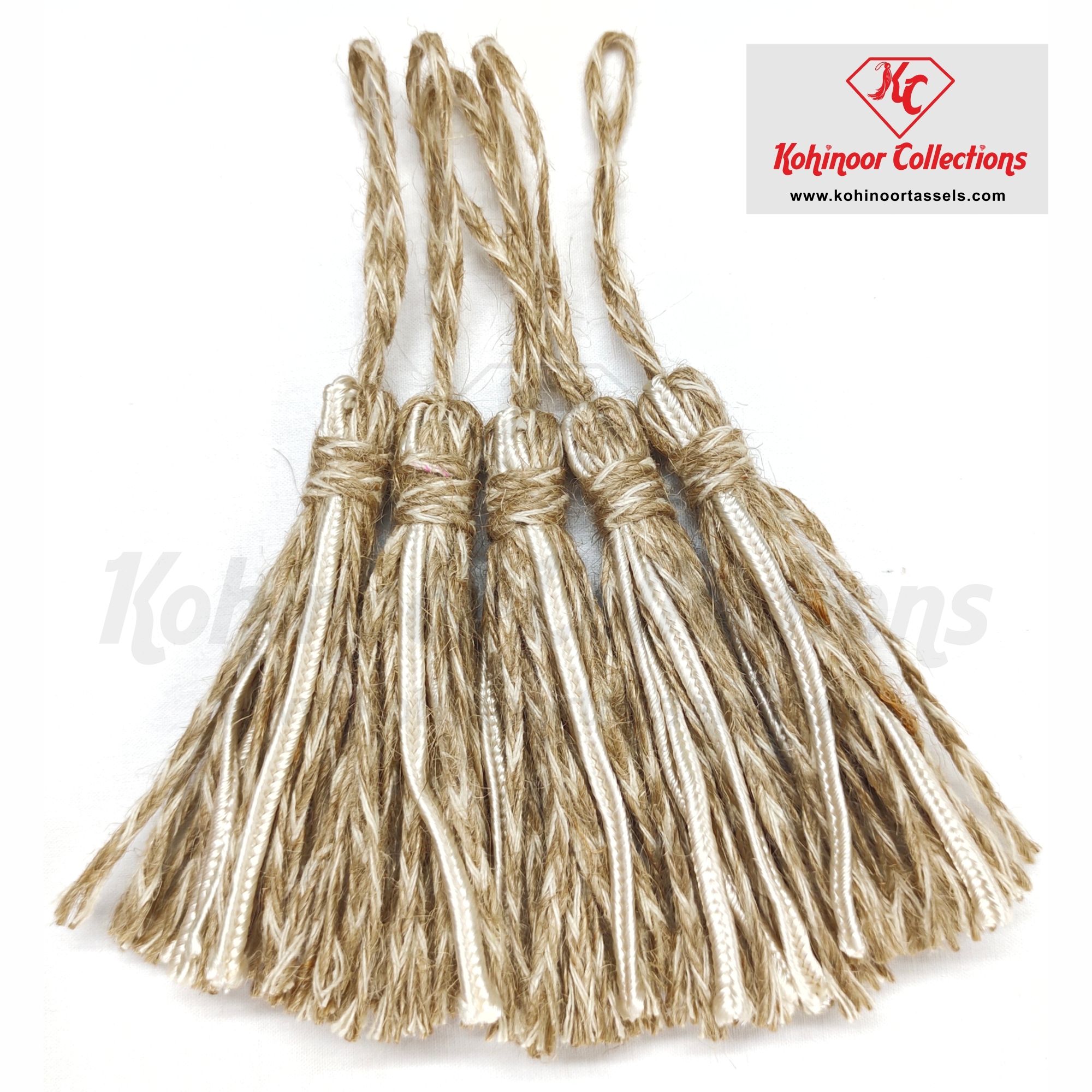 Braided Jute and Cotton Mix Tassel