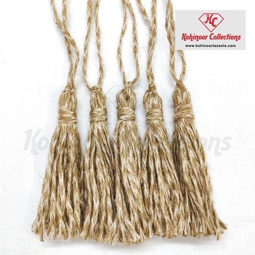 Braided Jute and Cotton Tassel