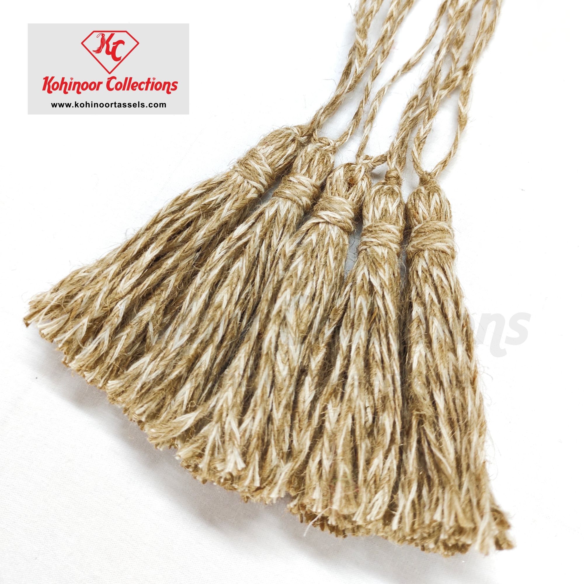 Braided Jute and Cotton Tassel