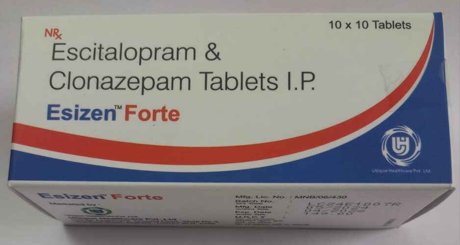 Esizen Forte (Escitalopam Oxalate 10 mg + Clonazepm 0.5 mg Tab)