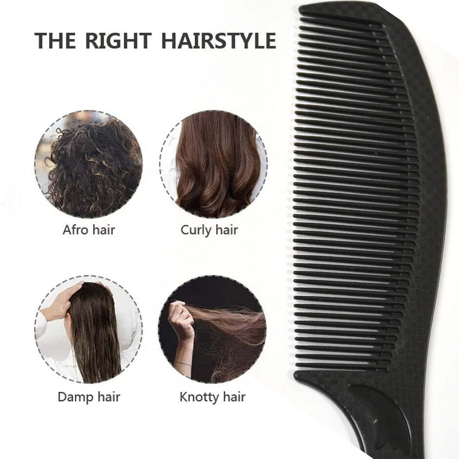 PROFESSIONAL HAIR STYLING SALON BARBER COMBS FOR HAIR STYLING FOR MEN WOMEN AND KIDS CARBON ANTI STATIC COMB (1404)