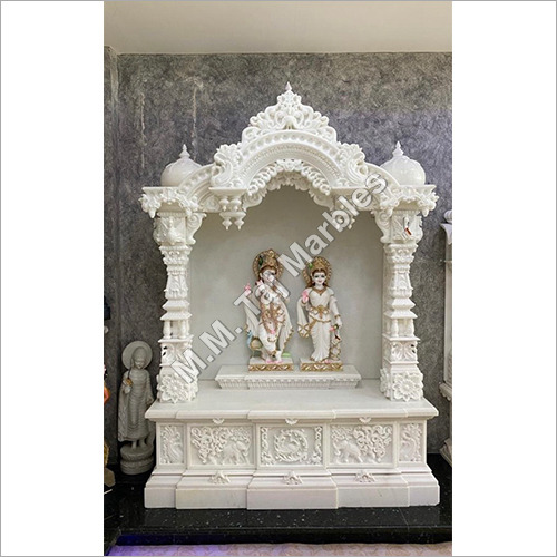 Makrana White Marble Puja Mandir Block