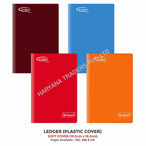 High Quality Ledger Note Book Size (No. 1 And 2 And 6) (10.0 X 13.2cm) Soft Cover Plastic