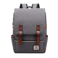 High Quality Gray Canvas Backpack - Canvas Material, Different Sizes, Grey Color | Customized Design, Handle Included