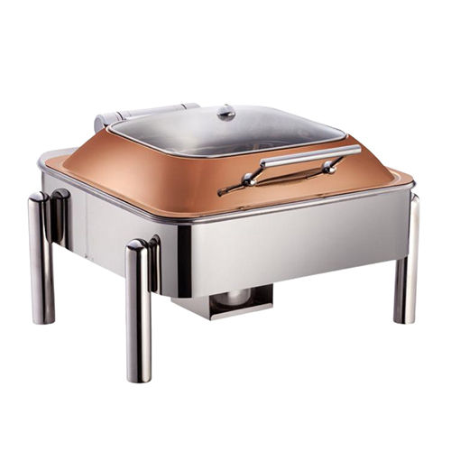 Stainless Steel 408 Ss Finish Rose Gold Pvd Coated Chafing Dish