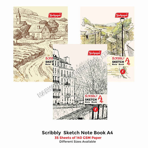 High Quality Scribbly Sketch Pad A4 (140 Gsm) - 35 Sheets (21Cm X 29.7Cm) (Suitable For Drawing And Sketching)