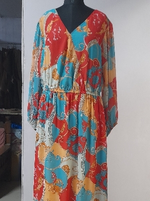 Chiffon Digital Printed Dress - Printed Dresses Manufacturer in India