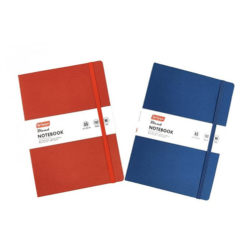 Blend Notebook - A5 Semi Flexi Cover Buckram Material Round Corner with Elastic Band 200 Page