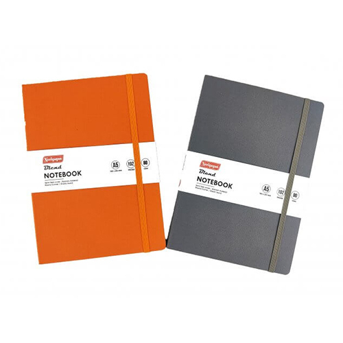 Blend Notebook - A5 Semi Flexi Cover Buckram Material Round Corner with Elastic Band 200 Page