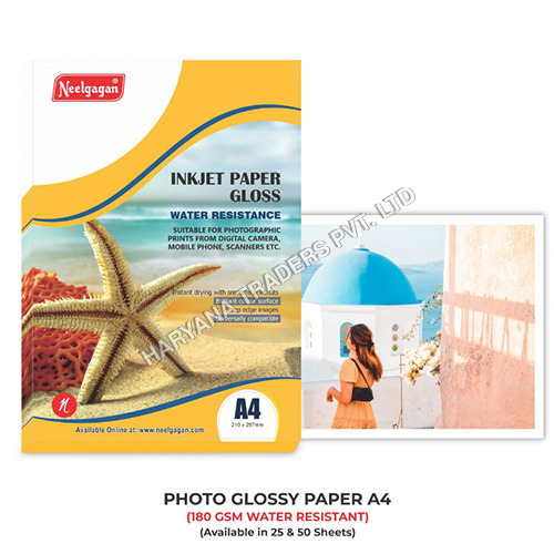High Quality Photo Glossy Paper (A4 Water Resistant) 21.0Cm X 29.7Cm