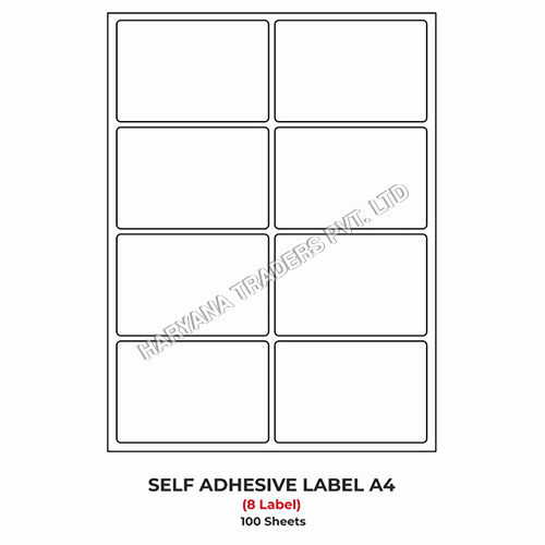 White A4 (St8) Packaging Label (100Mm X 68Mm X 8) (Self Adhesive Label For Inkjet-Copier-Laser Printer)