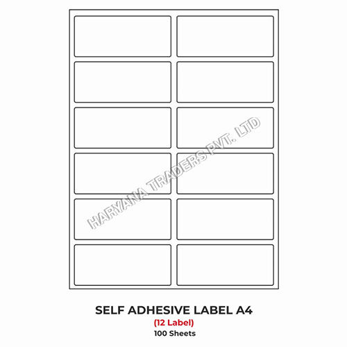 A4 (ST12) Address Label (100mm x 44mm x 12) (Self Adhesive Label for Inkjet-Copier-Laser Printer)