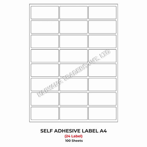 A4 (ST24) Address Label (64mm x 34mm x 24) (Self Adhesive Label for Inkjet-Copier-Laser Printer)