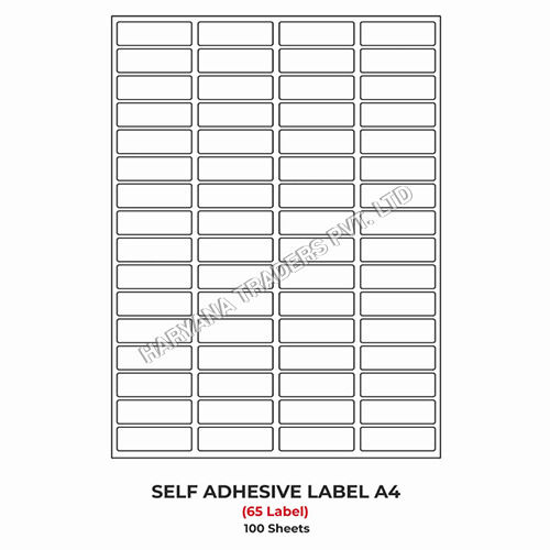 White A4 (St65) Address Label (38Mm X 21Mm X 65) (Self Adhesive Label For Inkjet-Copier-Laser Printer)