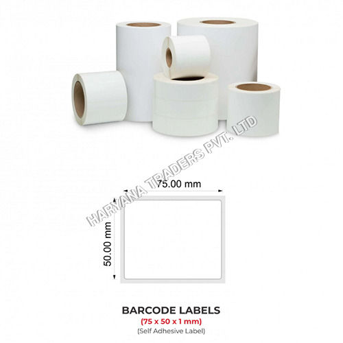 Barcode Labels (75mm x 50mm x 1) (3inc x 2inc) 1000 Labels Per Roll (Self Adhesive Label)