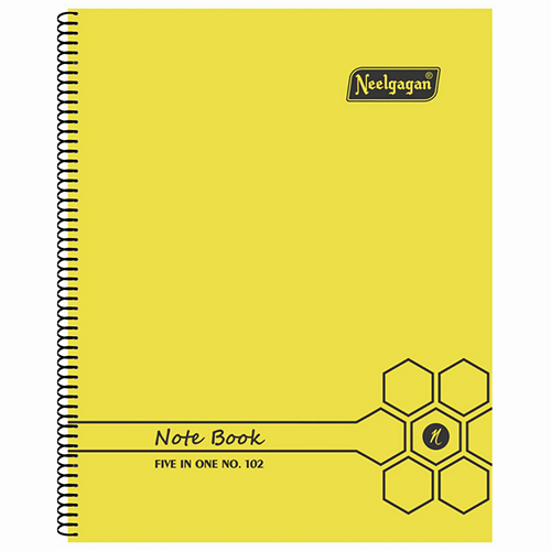 Five in One Spiral Note Book No.102 200 Pages (28.5cm x 20cm)