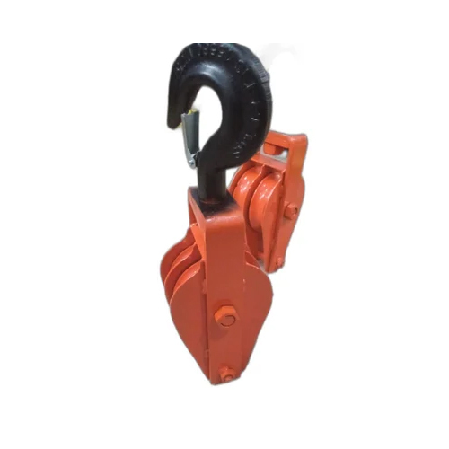 Two Sheave Pulley - Mild Steel, 5 Ton Max Capacity | Red-Black Industrial Usage