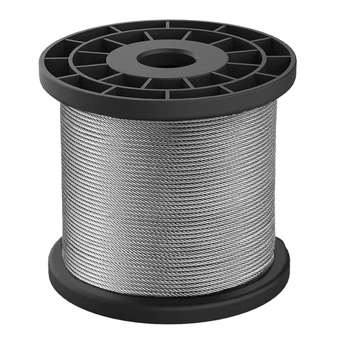 High Carbon Steel Wire Rope - 15 mm Size, 500 Meter Length | Silver Twisted Rope, High Strength, Ideal for Industrial Applications