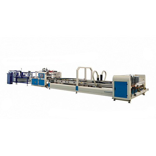 Auto Folder Gluer Machine - Color: Blue & White