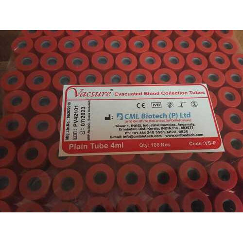 VACUUM PLAIN BLOOD COLLECTION TUBES