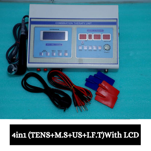 TNT 4 in 1 IFT MS Tens Ultrasonic Physiotherapy Machine Equipment Electrotherapy Combo For All Pain Relief Device Physiotherapy