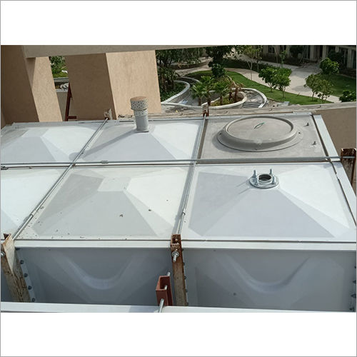 Pale Grey Smc Grp/Frp Panel Type Soft  Water Storage Tank