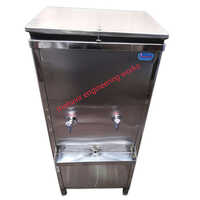 Double Tap Water Cooler - Metal Construction, Different Sizes Available, Silver Finish | Industrial Use Efficient Design
