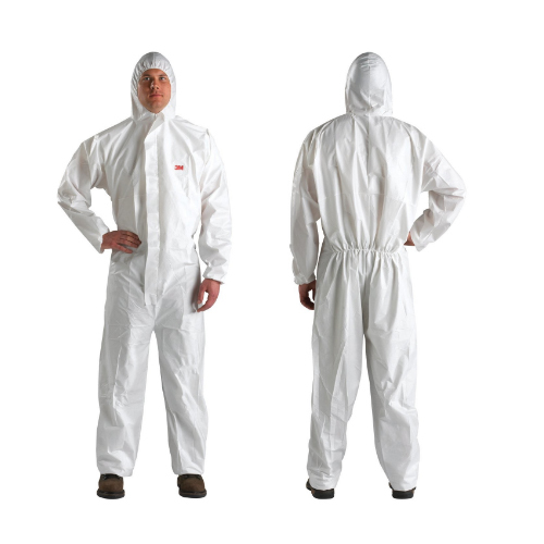 White Disposable Protective Coverall Suit
