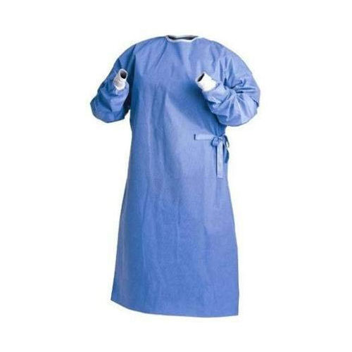 Disposable Surgical Gown - PU Nonwoven Fabric, Lightweight and Breathable Blue Gown for Optimal Protection