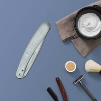 PLASTIC STRAIGHT EDGE BARBER RAZORS SHAVING RAZOR MENS MANUAL SHAVER (6493)