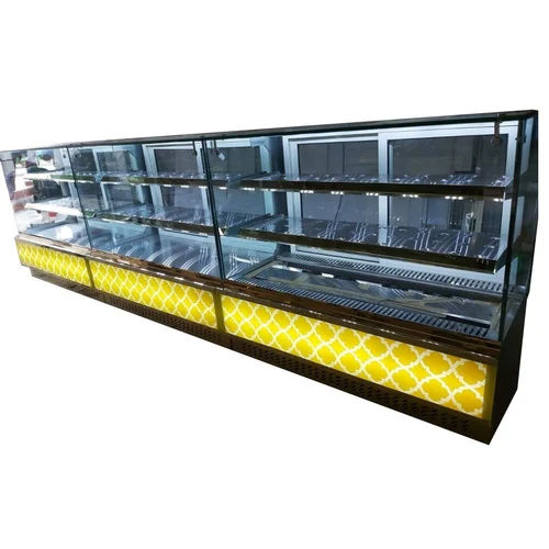 Silver Three Shelves Food Display Counter