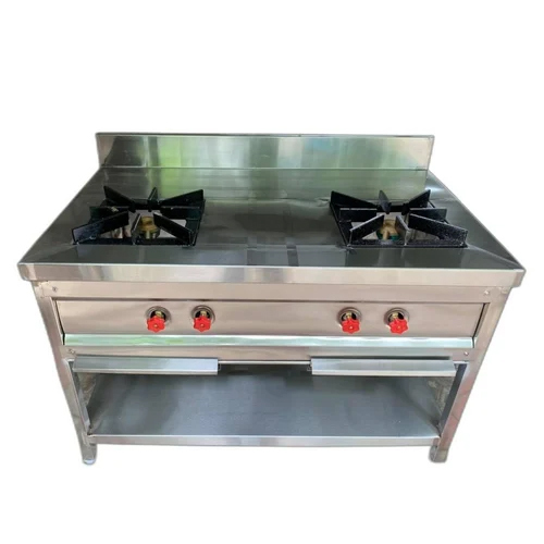 Stainless Steel Two Burner Range