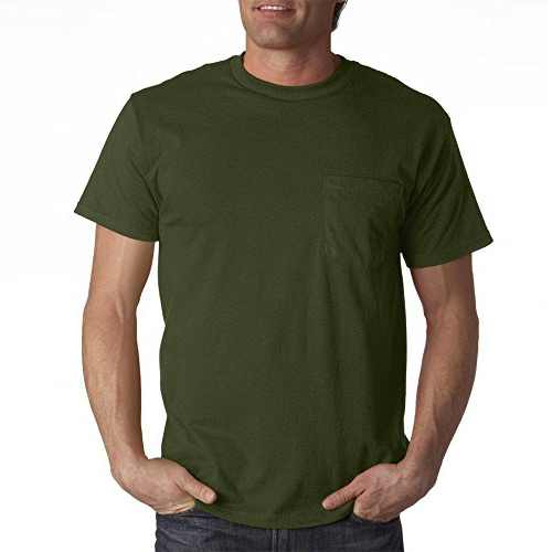 Men Round Neck T-Shirt with Pocket