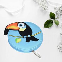 MANICURE SET 4-PIECE FOR CHILDREN BABY PEDICURE HANDS FEET TRAVEL LEATHER-LOOK MONKEY (6474)