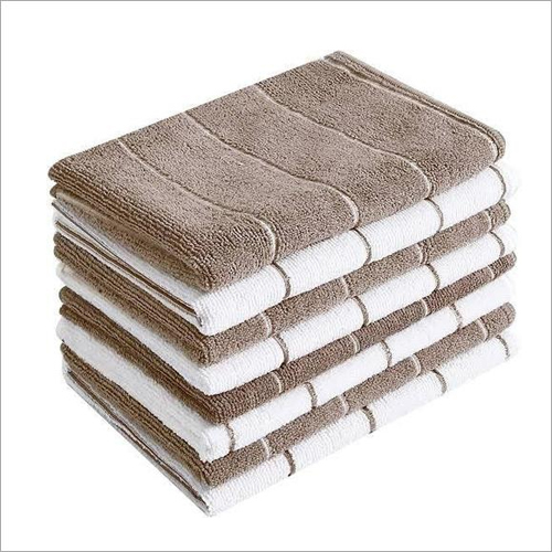 Terry Face Towel - Soft Non-Woven Fabric, Rectangle Shape, Available in Various Colors | Water Absorbency, Quick Dry, Stripe Style for All Ages