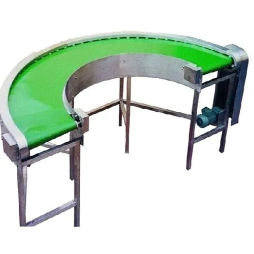 Flexible Belt Conveyor - Stainless Steel Material, Heat Resistant Flat Belt Design