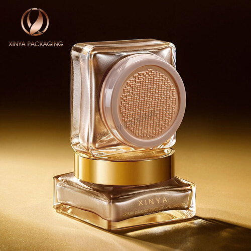 15g square thick replaceable bb cushion foundation glass bottle skincare makeup cosmetic packaging