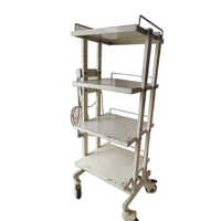 Hospital Monitor Trolley - Steel Frame, 760x460x810 Cm | Durable With Adjustable Height, Versatile For Medical Equipment Transport