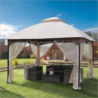 Outdoor Gazebo - Powder-coated Steel With Polyester Fabric | Rust-resistant, Uv-protected, 8-10 Person Capacity, Easy Assembly