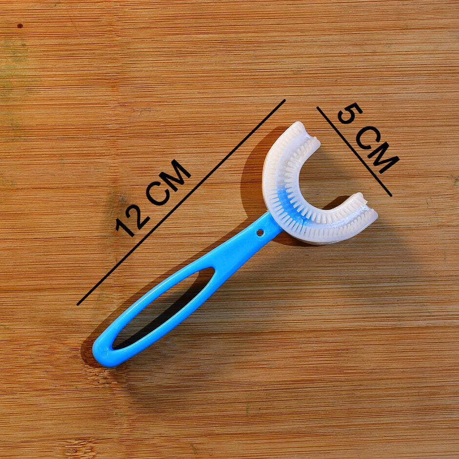 U-SHAPED TOOTHBRUSH FOR KIDS MANUAL WHITENING TOOTHBRUSH SILICONE BRUSH HEAD FOR KIDS CHILDREN INFANT TOOTHBRUSH FOR 2-6 YEARS (4003)