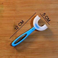U-SHAPED TOOTHBRUSH FOR KIDS MANUAL WHITENING TOOTHBRUSH SILICONE BRUSH HEAD FOR KIDS CHILDREN INFANT TOOTHBRUSH FOR 2-6 YEARS (4003)