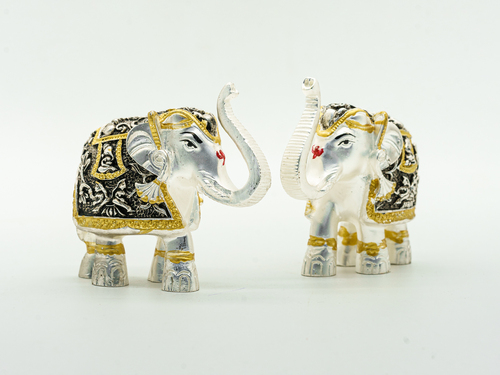 silver plated elephant