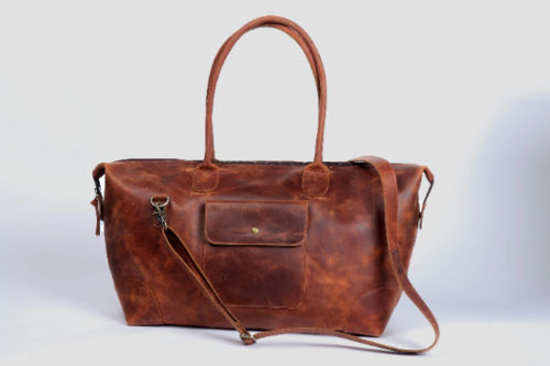 Handmade Leather duffle bag