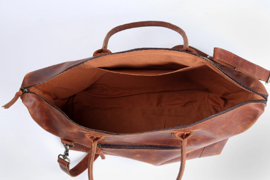 Handmade Leather duffle bag
