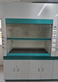 Laboratory Fume Hood - G.i. Sheet With Epoxy Powder Coating, Toughened Glass With Chemical Resistant Phenolic Resin Lining
