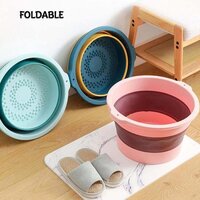 MULTIPURPOSE PORTABLE COLLAPSIBLE FOLDING TUB WITH HANGING HOLE AND SAVE STORAGE SPACE ALSO USE FOR FOOT SPA (2786)