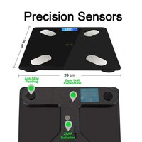 BLUETOOTH BODY FAT SCALE DIGITAL SMART BODY WEIGHT SCALE IOS AND ANDROID APP TO MANAGE BODY WEIGHT BODY FAT WATER MUSCLE MASS BMI BMR BONE MASS AND VISCERAL FAT WITH BMI SCALE (6327)