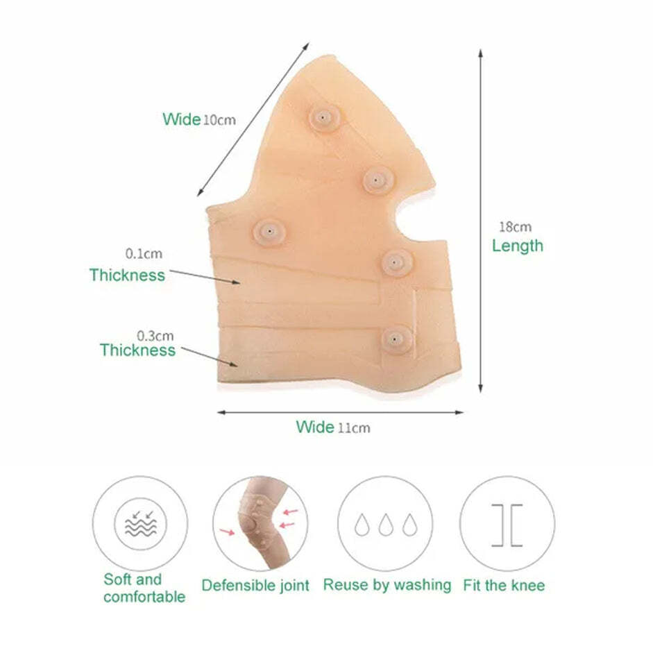 SILICONE ULTRA THIN WATERPROOF KNEE PAD 1 PAIR OF MAGNETIC KNEE PADS (6269)