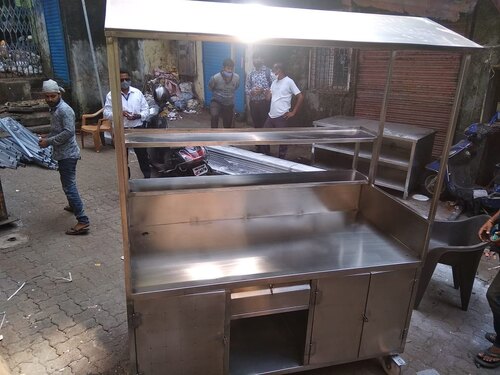 Silver Stainless Steel Food Cart at Best Price in Mumbai | A2Z Enterprises